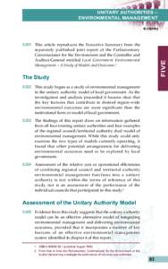 UNITARY AUTHORITIES – ENVIRONMENTAL MANAGEMENT B.29[00b] FIVE