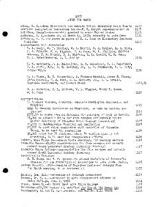 1958 INDEX FOR MARCH Adams, R. E. - -Home Missionary and Sabbath School Secretary South Brazil American Immigration Conference Board--F. B. Knight representative on Amirtham, Manual--sponsorship granted to enter United S