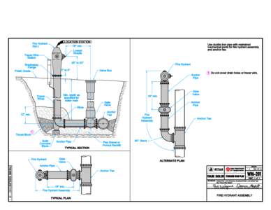 LOCATION STATION  Fire Hydrant (typ.)  Use ductile iron pipe with restrained