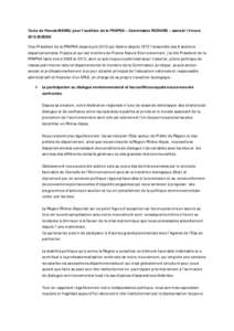 Texte de Francis MENEU pour l’audition de la FRAPNA – Commission RICHARD – samedi 14 mars 2015 MEDDE Vice-Président de la FRAPNA depuis juin 2010 qui fédère depuis 1972 l’ensemble des 8 sections départemental