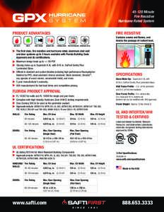 Minute Fire Resistive Hurricane Rated System HURRICANE S Y S T E M