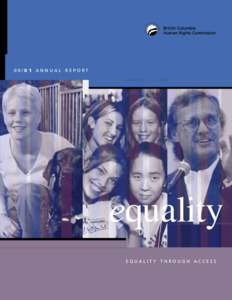 00/01 ANNUAL REPORT  equality EQUALITY THROUGH ACCESS  e