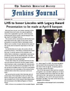 T h e La nsda le His t or ica l Soc iet y  Jenkins Journal LANSDALE, PA  MARCH, 2014