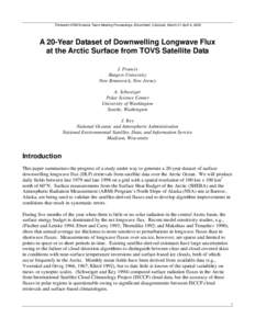 Arctic Ocean / Clouds / Glaciology / Sea ice / Climate forcing / Surface Heat Budget of the Arctic Ocean / International Satellite Cloud Climatology Project / Polar ice packs / Global climate model / Atmospheric sciences / Physical geography / Climatology