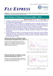 VOLUME 10, NUMBER 17 (PUBLISHED ON MAY 2, [removed]FLU EXPRESS Flu Express is a weekly report produced by the Respiratory Disease Office of the Centre for Health Protection. It monitors and summarizes the latest local and 