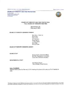 STATE OF CALIFORNIA—THE NATURAL RESOURCES AGENCY  Edmund G. Brown, Jr., Governor BOARD OF FORESTRY AND FIRE PROTECTION P.O. Box[removed]