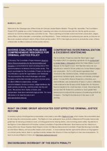 Clearinghouse of New Voices for Criminal Justice Reform Bulletin: March 3, 2011