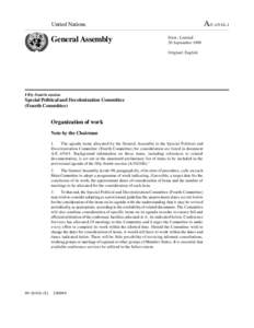 A/C.4/54/L.1  United Nations General Assembly