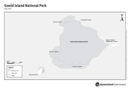 Goold Island National Park map