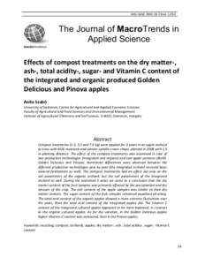 Anita Szabó, JMAS Vol 2 Issue[removed]The Journal of MacroTrends in Applied Science MACROJOURNALS