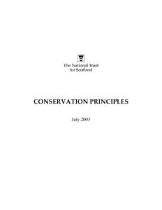 Draft Conservation principles