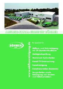 www.abflussreinigung.de  ABFLUSS-KANAL-EILDIENST ABFLUSS-KANAL-EILDIENST BÖHMER BÖHMER