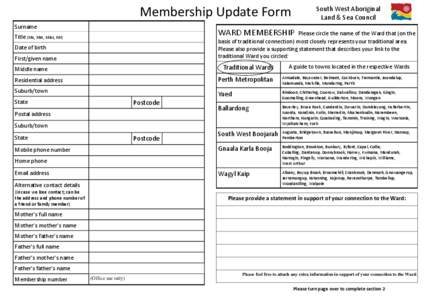Most current membership update form.pub