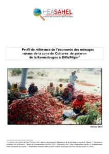 Profil de référence de l’économie des ménages ruraux de la zone de Cultures de poivron de la Komadougou à Diffa/Niger1 Février 2014