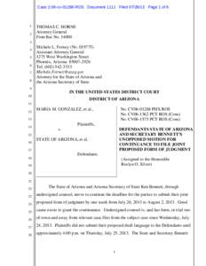 Case 2:06-cv[removed]ROS Document 1111 Filed[removed]Page 1 of[removed]THOMAS C. HORNE