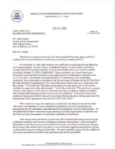 June 29, 2010 letter from EPA to Loncin (USA), Inc. voiding certificates of conformity.