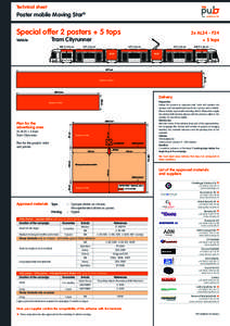 Technical sheet  Poster mobile Moving Star® Special offer 2 posters + 5 tops