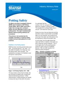 Microsoft Word - Industry Advisory Note - Potting Safety FINAL 2 26 Jan 2011