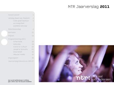 NTR Jaarverslag 2011 Woord vooraf 1  Verslag Raad van Toezicht