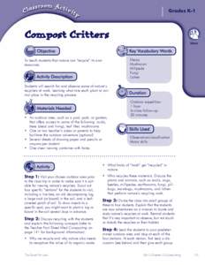 Quest for Less: Compost Critters