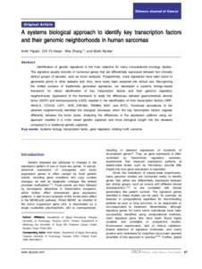 Chinese Journal of Cancer  Original Article Antti Ylip覿覿1, Olli Yli鄄 Harja1, Wei Zhang1,2, and Matti Nykter1 Abstract