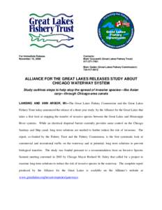 For Immediate Release November 10, 2008 Contacts: Mark Coscarelli (Great Lakes Fishery Trust[removed]