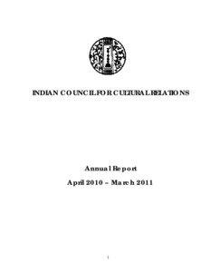 INDIAN COUNCIL FOR CULTURAL RELATIONS  Annual Report