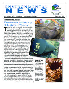 E N V I R O N M E N TA L  N E W S Newsletter of the N.H. Department of Environmental Services COMMISSIONER’S COLUMN