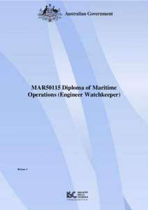 MAR50115 Diploma of Maritime Operations (Engineer Watchkeeper)