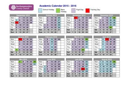 Academic Calendar[removed]School Holiday September[removed]Mon