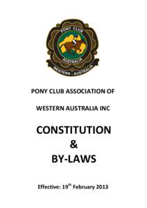 Constitution / Sports / Pony Club Association of Victoria / Pony Club Association of New South Wales / Pony Club Australia / Pony Club / Pony