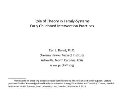 Behavior / Urie Bronfenbrenner / Child development / Ecological systems theory / Early childhood intervention / Developmental psychology / Psychology / Human development