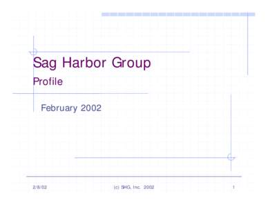 Sag Harbor Group Profile February