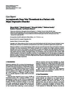 Hindawi Publishing Corporation Case Reports in Psychiatry Volume 2012, Article ID[removed], 2 pages doi:[removed][removed]Case Report