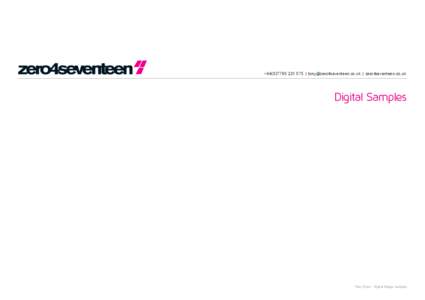 +[removed] | [removed] | zero4seventeen.co.uk  Digital Samples Tony Dunn - Digital Design Samples