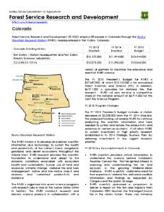 Environment of the United States / Ecological succession / Fire / Environment / Forest Products Laboratory / Lynx / Biomass / Wildfire / Biochar / USDA Forest Service / Conservation in the United States / Rocky Mountain Research Station