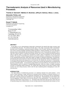 Microsoft Word - Thermodynamic Analysis of Mfg Processes.doc