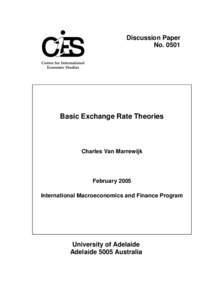 Discussion Paper No[removed]Basic Exchange Rate Theories  Charles Van Marrewijk