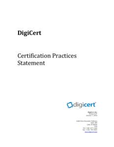DigiCert Certification Practices Statement v[removed]Oct[removed]
