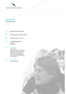 CONTENTS Annual Report[removed]REPORT FROM THE PATRON