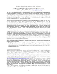 First Nations in Manitoba / First Nations in Ontario / First Nations in Quebec / First Nations in Saskatchewan / Michel Cadotte / Apostle Islands / Madeline Island / Kechewaishke / Alexander Henry the elder / John Drew / Cadeau / Chequamegon Bay