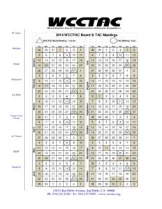Microsoft Word - WCCTAC Calendar 2014.doc