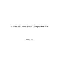 World Bank Group Climate Change Action Plan  April 7, 2016 ii