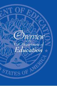 Overview of the U.S. Department of Education (PDF)