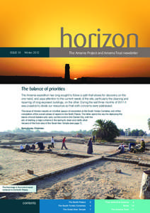 ISSUE 10  Winter 2012 horizon The Amarna Project and Amarna Trust newsletter