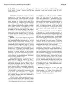 Comparative Tectonics and Geodynamicspdf Un-Earth-Like Interiors of Earth-Like Exoplanets S.-H. D. Shim1, C. Nisr1, H. Chen1, B. Ko1, M. D. Pagano1, S. Desch1, and P. A. Young1, 1School of Earth and Space E