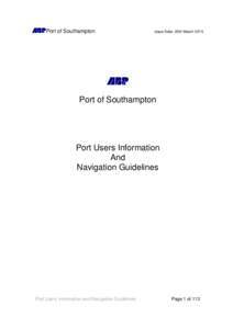 zPort of Southampton  Issue Date: 20th March 2015 z Port of Southampton