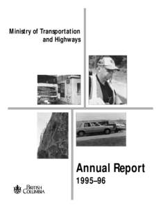 Ministry of Transportation and Highways Annual Report 1995–96