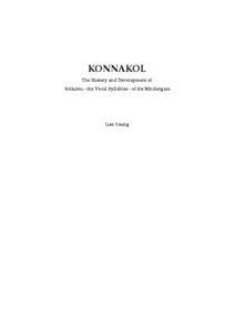 KONNAKOL The History and Development of Solkattu - the Vocal Syllables - of the Mridangam