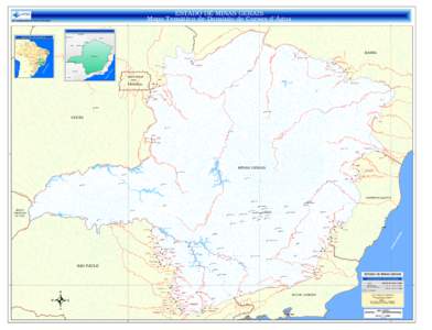 ESTADO DE MINAS GERAIS Mapa Temático de Domínio de Cursos d´Água